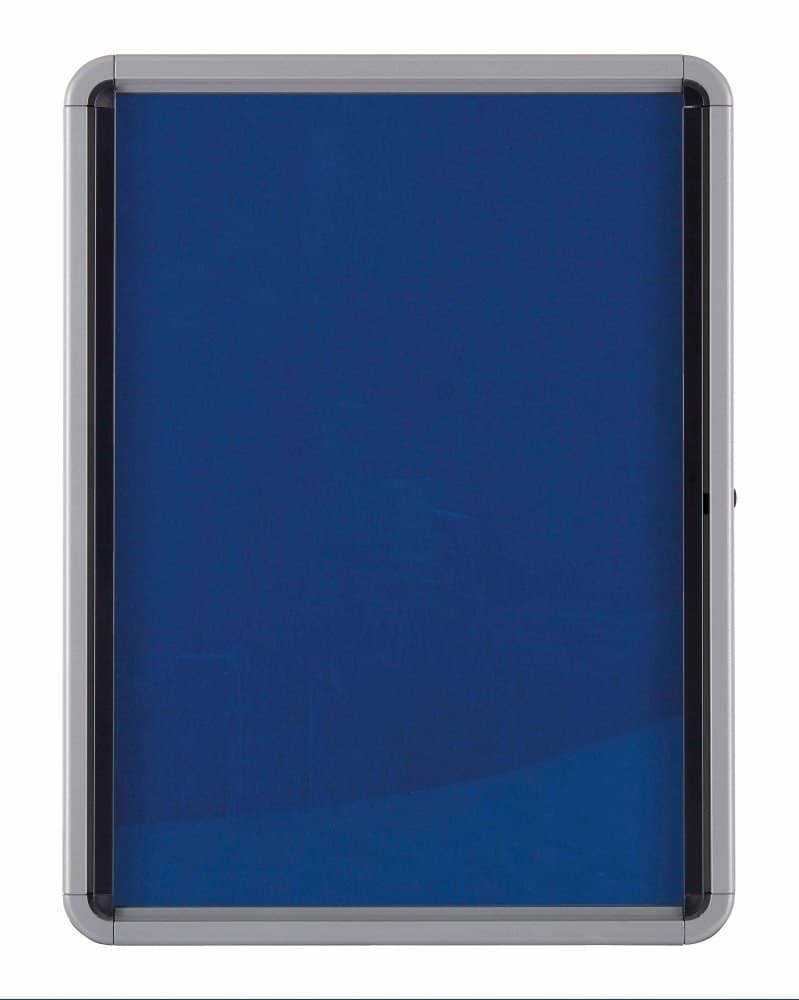 Nobo Premium Plus Internal Glazed Case Lockable Notice Board 9xA4 Blue Felt 709x970mm - Image 3