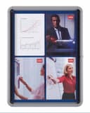 Nobo Premium Plus Internal Glazed Case Lockable Notice Board 9xA4 Blue Felt 709x970mm thumbnail 4