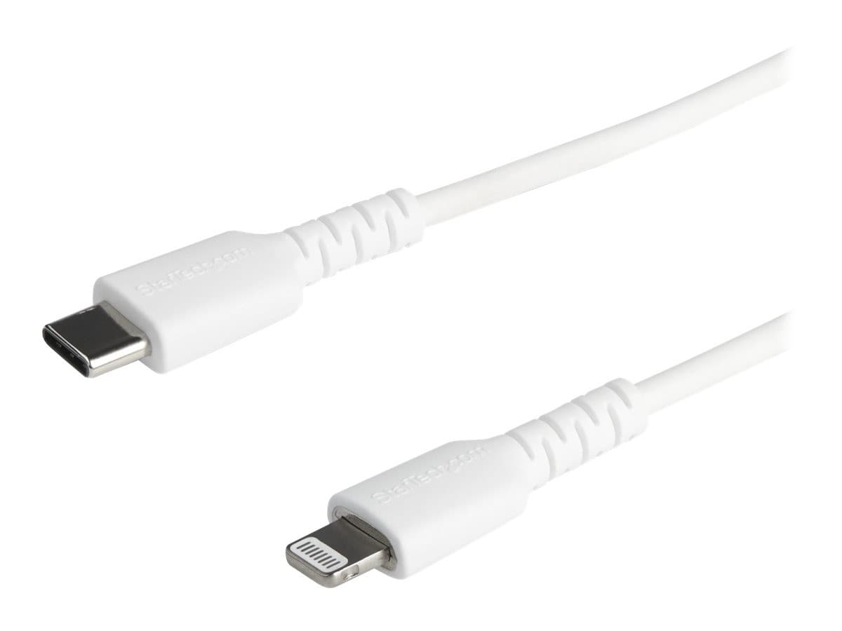 StarTech.com RUSBCLTMM1MW Rugged Aramid Fibre USB-C to Lightning Cable 1m White - Apple MFi Certified