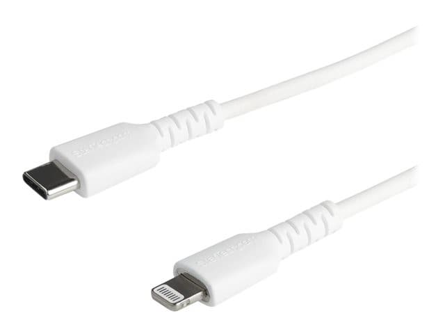 StarTech.com RUSBCLTMM1MW Rugged Aramid Fibre USB-C to Lightning Cable 1m White - Apple MFi Certified - Image 3