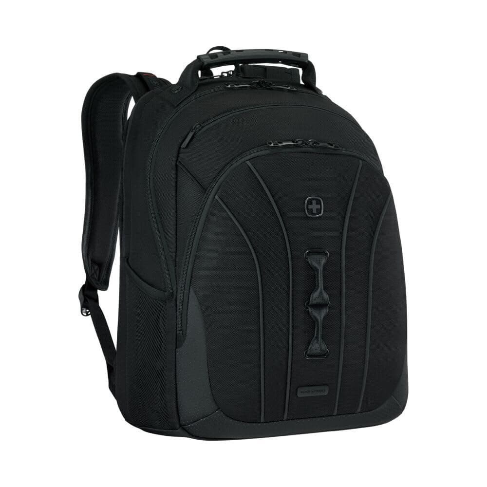 WENGER Legacy Black Series Laptop-Rucksack mit Tabletfach, Notebook bis 16 Zoll, 24 l, Damen Herren, Business Uni Schule Reisen, Schwarz, 653629 - Image 1