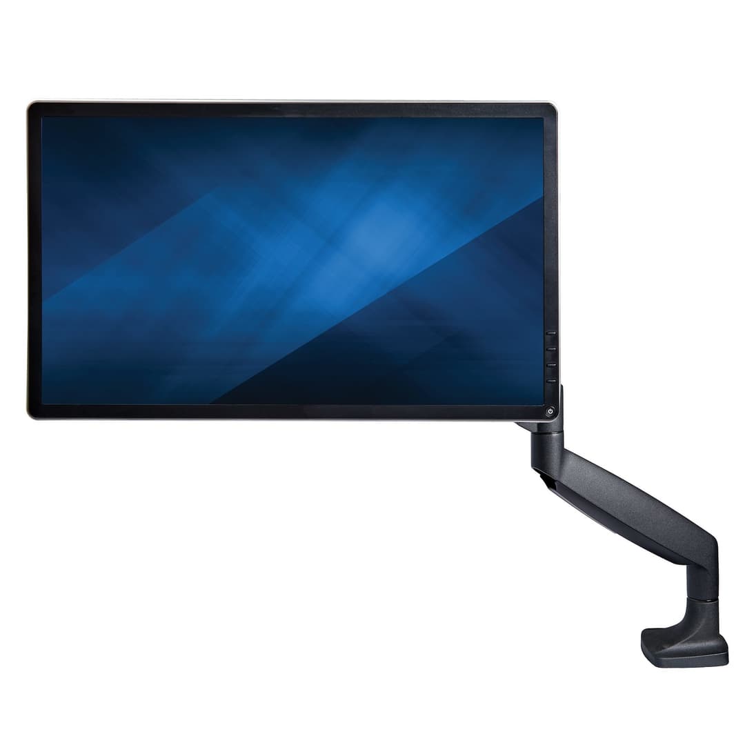 StarTech.com Heavy Duty Desk Mount Monitor Arm - Single VESA Display up to 9kg, Full Motion, Height Adjustable, Aluminium, C-Clamp/Grommet - Black - Image 2