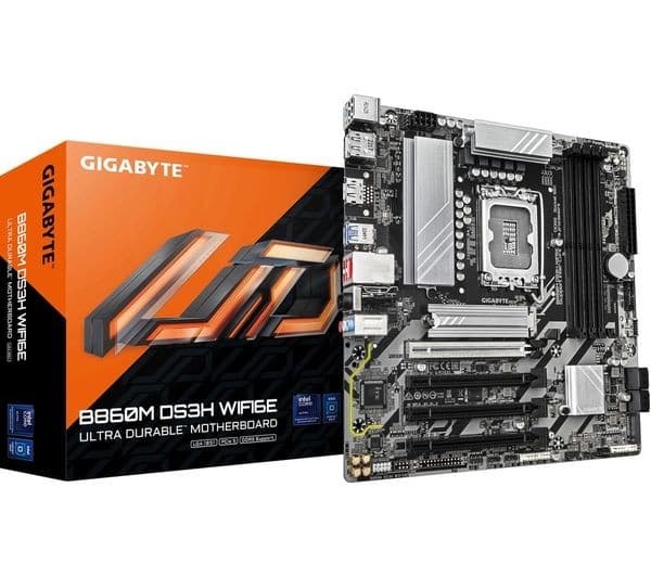 Gigabyte B860M DS3H WiFi 6E Silver Micro-ATX Motherboard - Intel LGA1851, B860 Chipset, DDR5 - Image 3