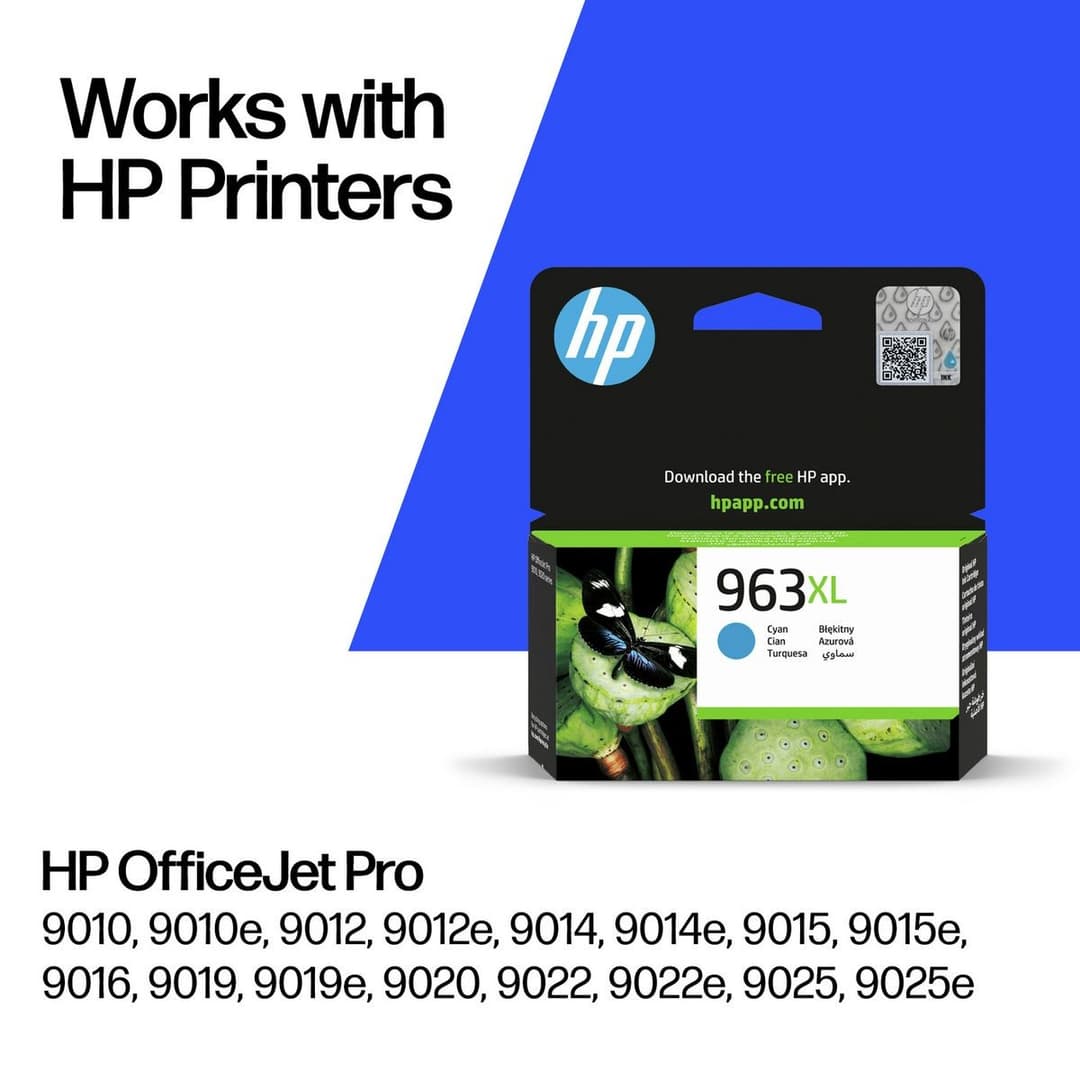 HP 963 XL High Yield Original Ink Cartridge - Cyan - Image 2