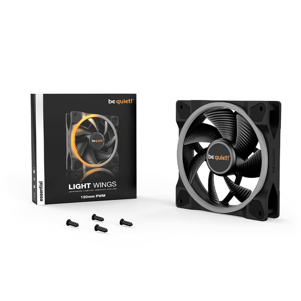 be quiet! Light Wings 120mm PWM high-speed Triple Pack ARGB LED Lighting 4-pin PWM PC Fan - Black (BL077) - Image 3