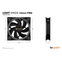 be quiet! Light Wings 120mm PWM high-speed Triple Pack ARGB LED Lighting 4-pin PWM PC Fan - Black (BL077) thumbnail 5