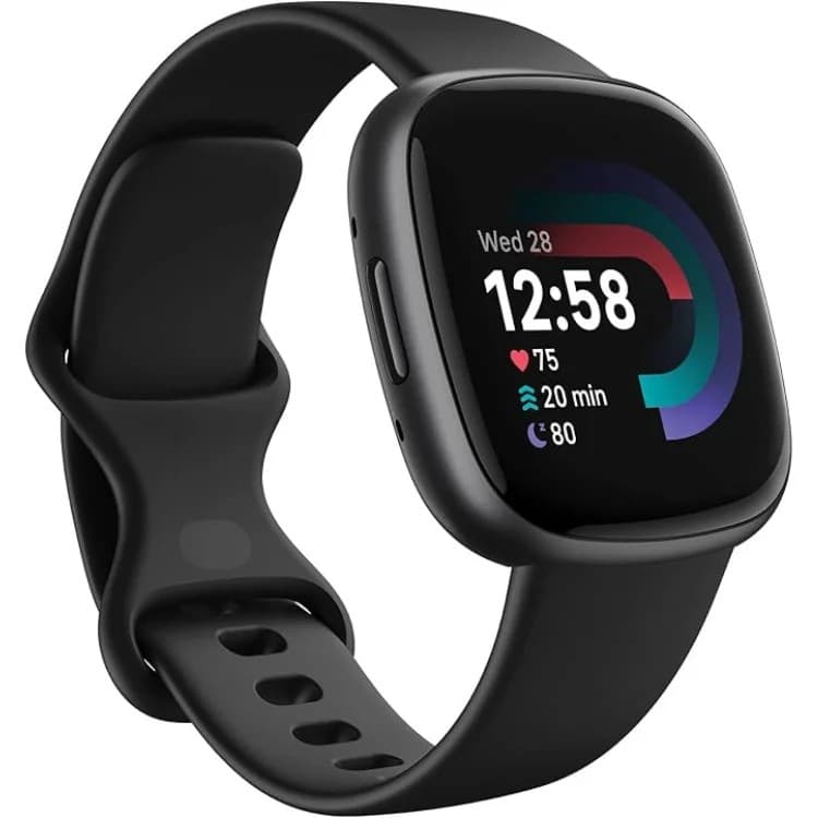 Fitbit Versa 4 Smartwatch Black & Graphite - Image 1