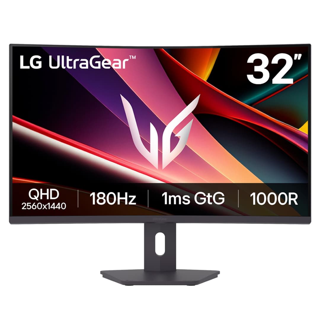 LG UltraGear 32G600A-B 31.5" Quad HD VA 180Hz 1ms AMD FreeSync HDR10 Curved Gaming Monitor - Image 1