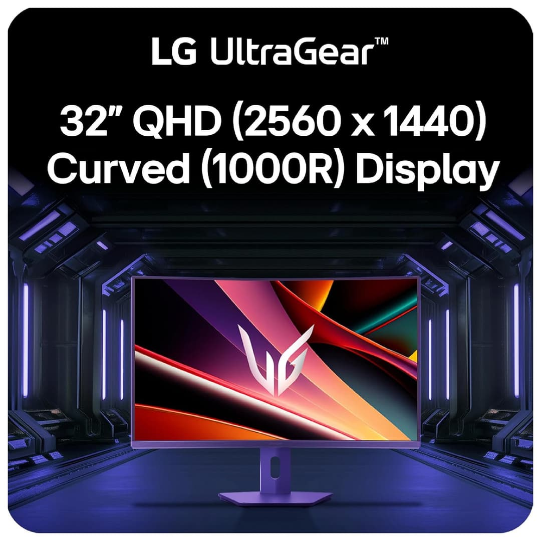 LG UltraGear 32G600A-B 31.5" Quad HD VA 180Hz 1ms AMD FreeSync HDR10 Curved Gaming Monitor - Image 2