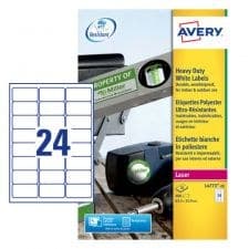 Avery L4773-20 Resistant Labels 20 sheets - 24 Labels per Sheet - Image 1