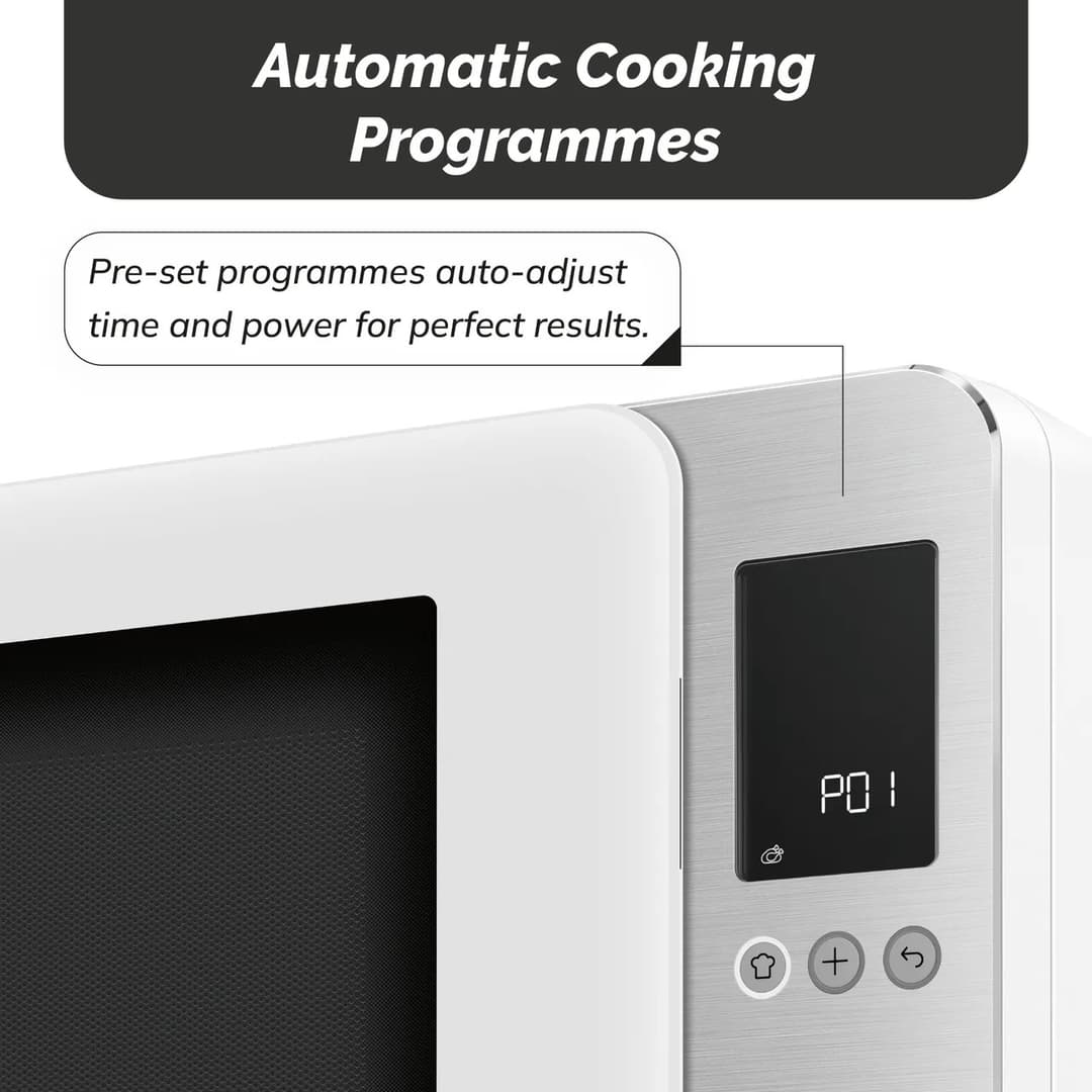 SMEG Collezione MOC02WHMUK Combination Microwave 27L 900W Air Fry Convection Grill 25 Programmes - White - Image 3