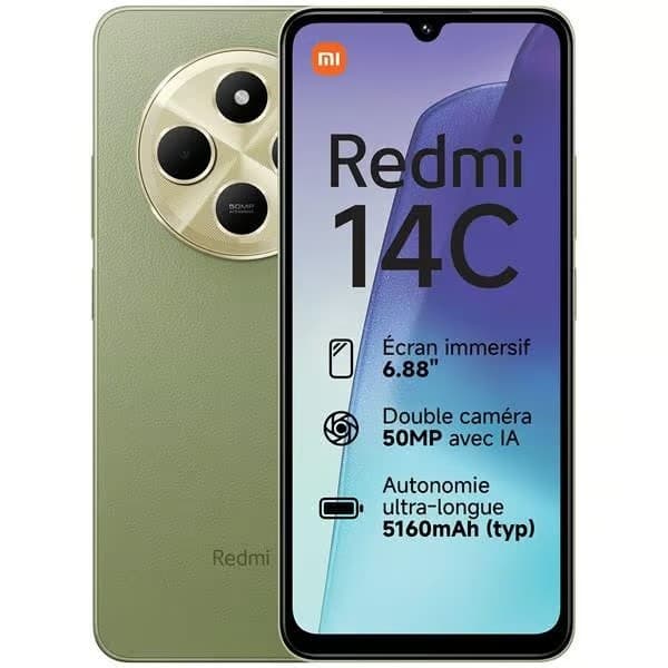 Xiaomi Redmi 14C 4G Dual SIM 128GB Smartphone - Sage Green - Image 1