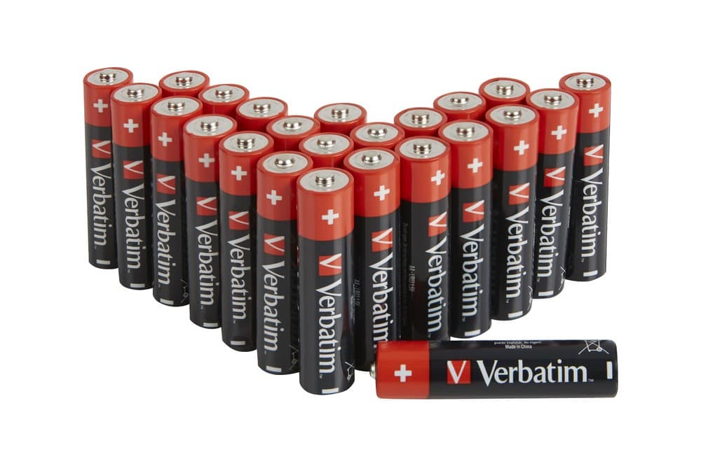 Verbatim 49505 AA Alkaline Single-Use Batteries 1.5V LR6 - 24 Pack