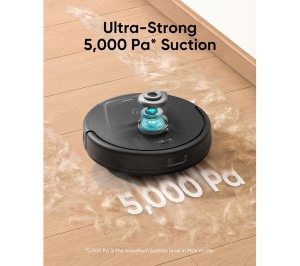 eufy RoboVac L60 Hybrid Robot Vacuum Cleaner & Mop 5000 Pa (T2268V11) - Black - Image 3