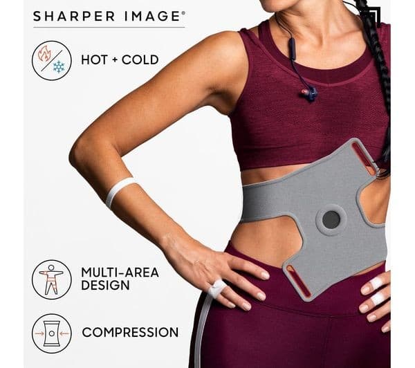 SHARPER IMAGE Hot & Cold Compression Wrap - Grey - Image 3