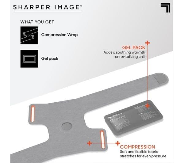 SHARPER IMAGE Hot & Cold Compression Wrap - Grey - Image 5