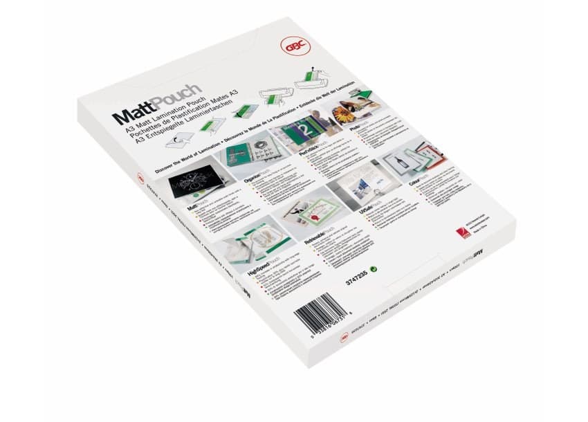GBC Matt Laminating Pouch A3 150 Micron (2 x 75mic) - Pack of 100 (41660E)
