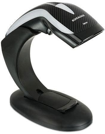 Datalogic Heron HD3130 1D Barcode Scanner USB Kit with Stand, Black