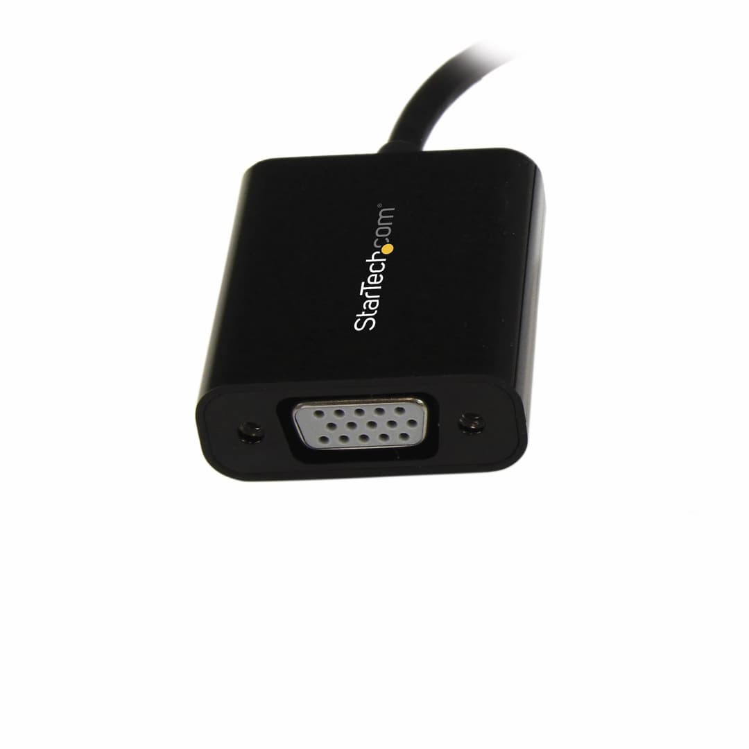 StarTech.com Mini DisplayPort to VGA Adapter - Active Mini DP to VGA Converter - 1080p Video - mDP or Thunderbolt 1/2 Mac/PC to VGA Monitor/Projector/Display - mDP 1.2 to VGA Dongle - Black - Image 3