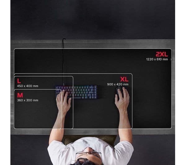 HyperX Pulsefire Mat Gaming Mouse Pad - Black - XL - Image 8