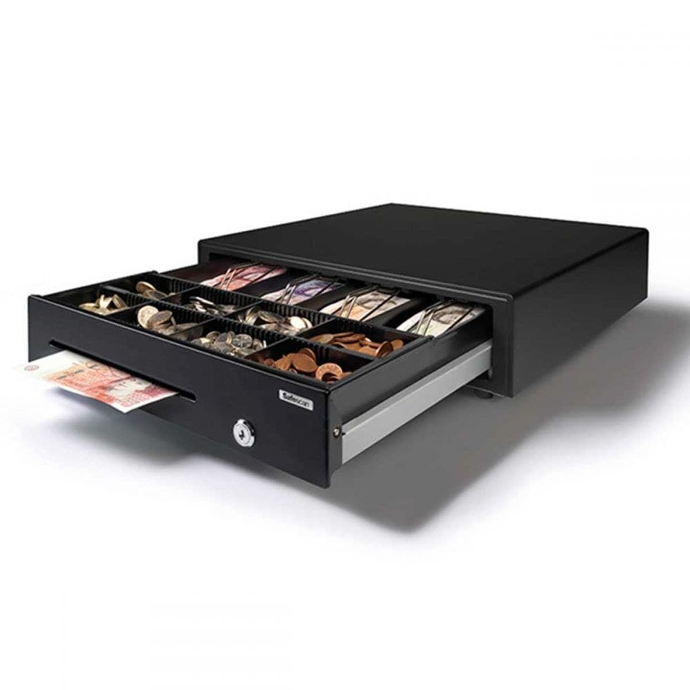 Safescan SD-4141 Standard Duty Cash Drawer with 8 Coin and 4 Note Trays - Image 1