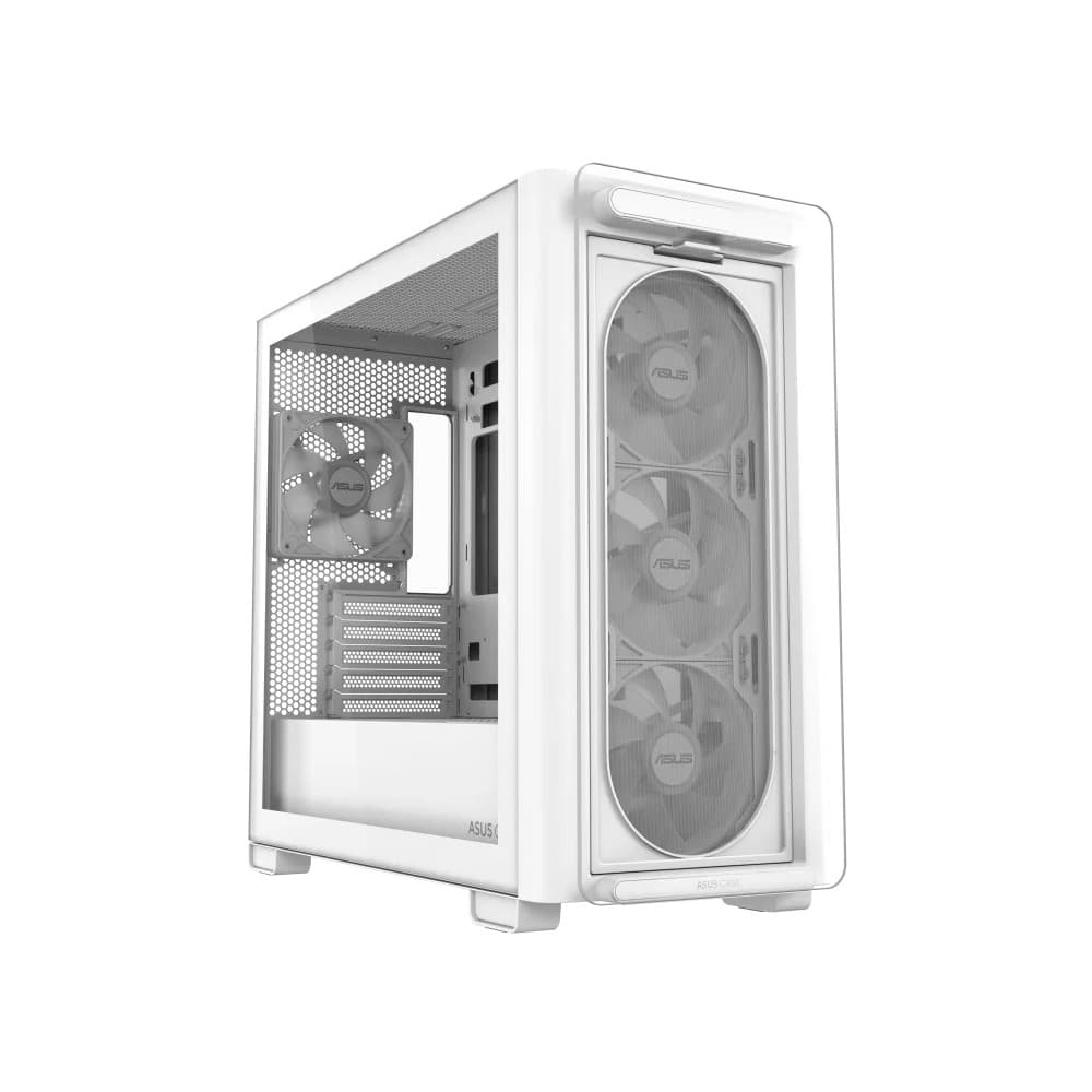 ASUS A23 PLUS RGB Tempered Glass Micro ATX Gaming Case - White - Image 5
