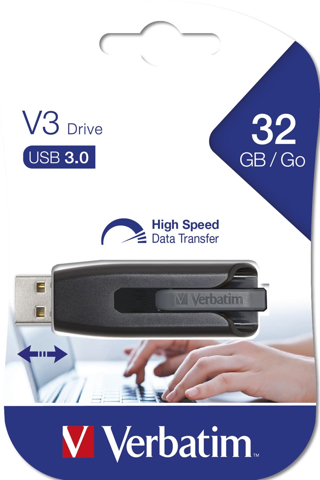 Verbatim Store 'n' Go V3 USB 3.0 Flash Drive 32GB Black (49173) - Image 5