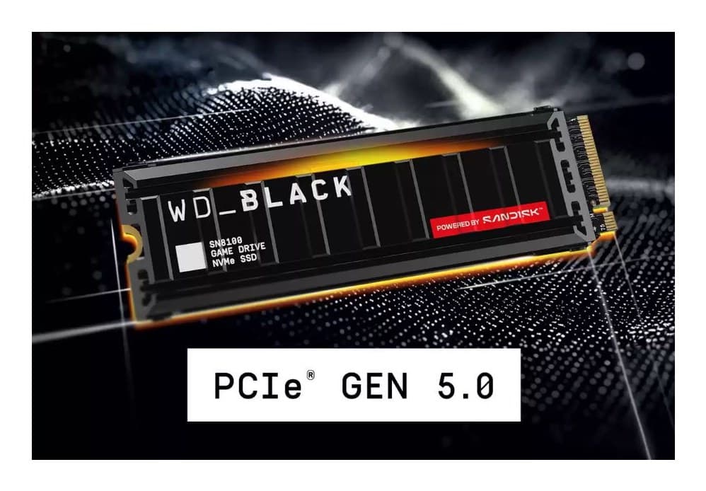 Western Digital Black SN8100 8 TB M.2 2280 PCI Express 5.0 x4 NVMe TLC 3D NAND SSD with Heatsink - Image 4