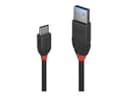 Lindy Black Line USB-C to USB Type A Cable 50cm Black - USB 3.2 Gen 2, 10Gbps thumbnail 1