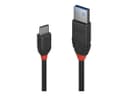 Lindy Black Line USB-C to USB Type A Cable 50cm Black - USB 3.2 Gen 2, 10Gbps thumbnail 2