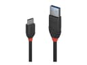 Lindy Black Line USB-C to USB Type A Cable 50cm Black - USB 3.2 Gen 2, 10Gbps thumbnail 3