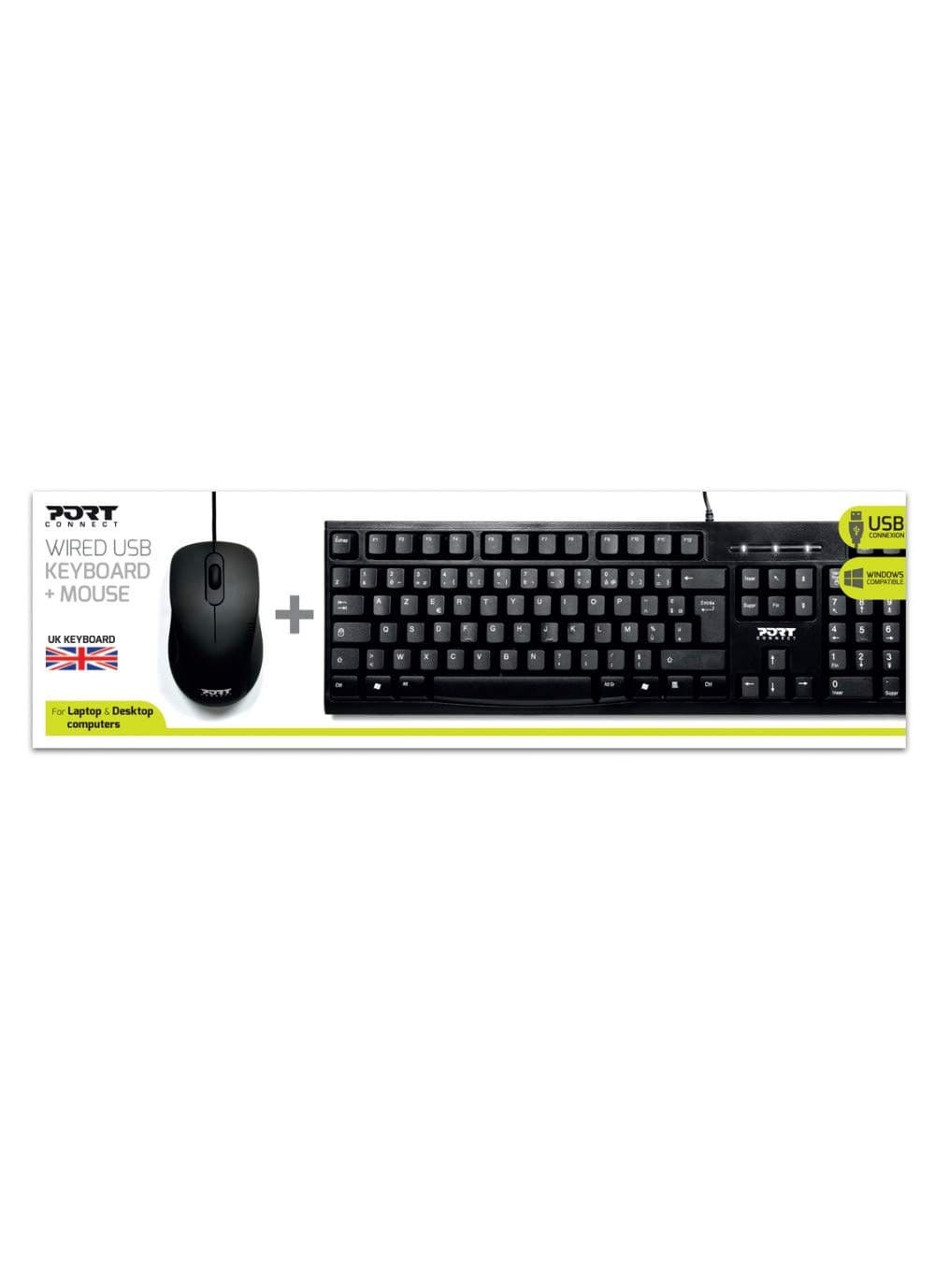 Port Designs PORT Connect 900900-UK Wired USB Keyboard and Mouse Set - Image 4