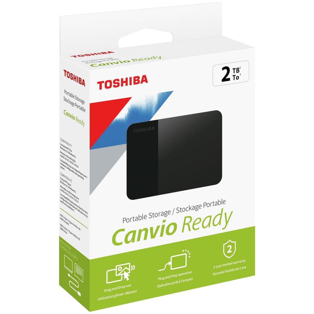 Toshiba Canvio Ready 2TB Portable Hard Drive - Black - Image 9