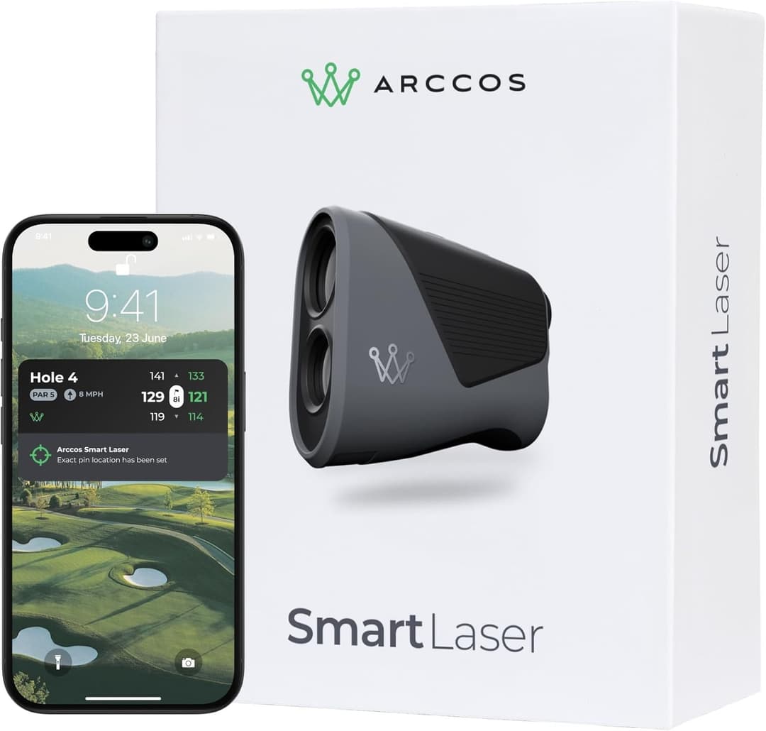 Arccos Smart Laser Golf Rangefinder with Slope Wind and AI Strategy - Black Grey - Image 1