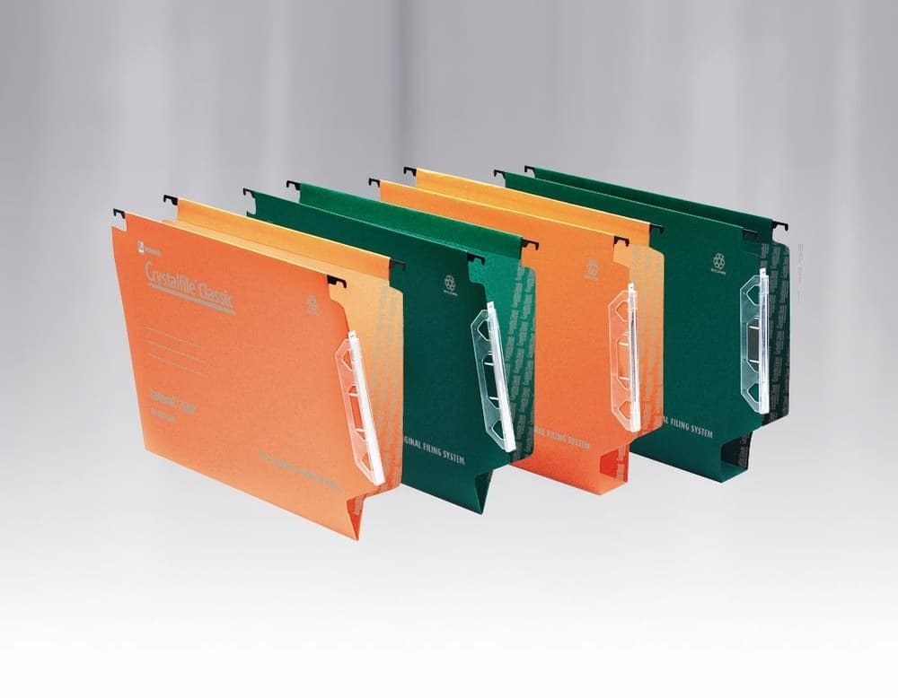 Rexel Crystalfile Classic ‘330’ Lateral File 15mm Green (50)