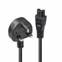 Lindy 1m UK 3 Pin to C5 Mains Cable, lead free thumbnail 1