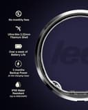 LEEP Smart Ring Size 8 Silver, IP68 Waterproof Health & Fitness Tracker with Heart Rate & Sleep Monitoring thumbnail 2