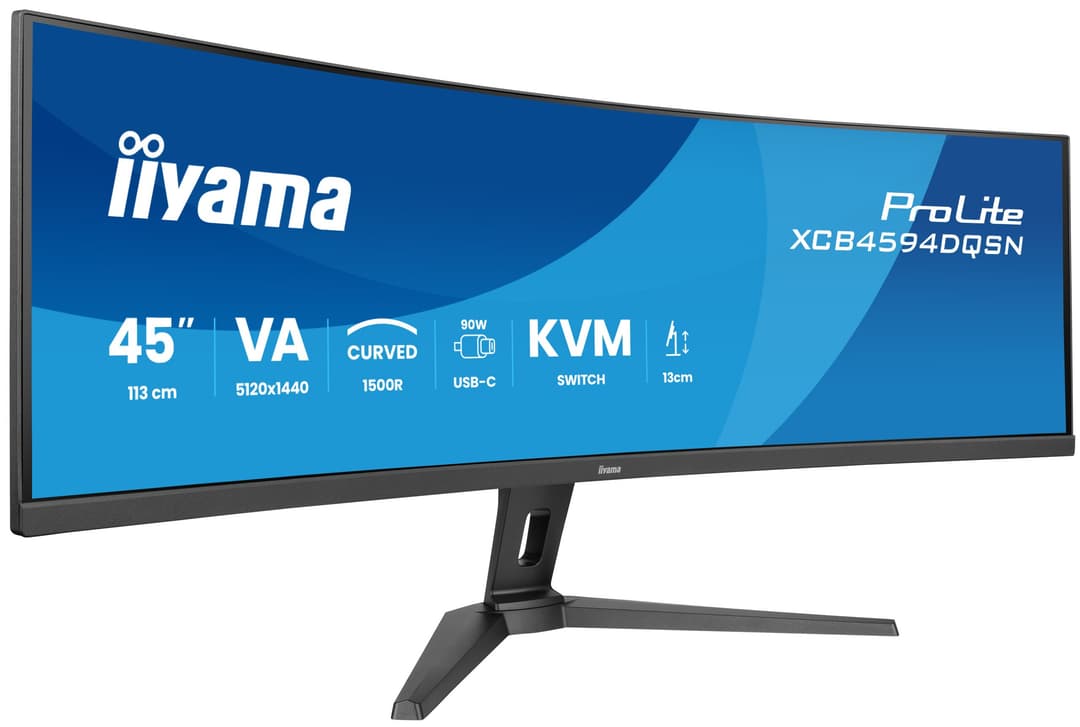 iiyama G-MASTER 45"LCD Curved Bus. UWQHD computer monitor 113 cm (44.5") 5120 x 1440 pixels Dual QHD LED Black - Image 1