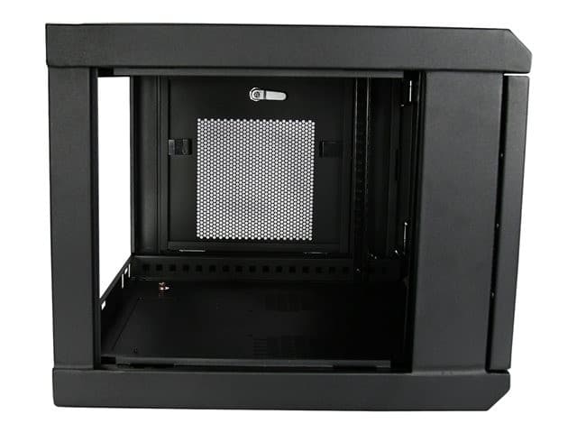 StarTech RK616WALM 6U Wall-Mount Rack Cabinet with Mesh Door - Black - Image 2