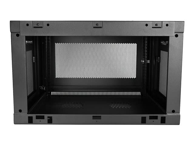 StarTech RK616WALM 6U Wall-Mount Rack Cabinet with Mesh Door - Black - Image 3