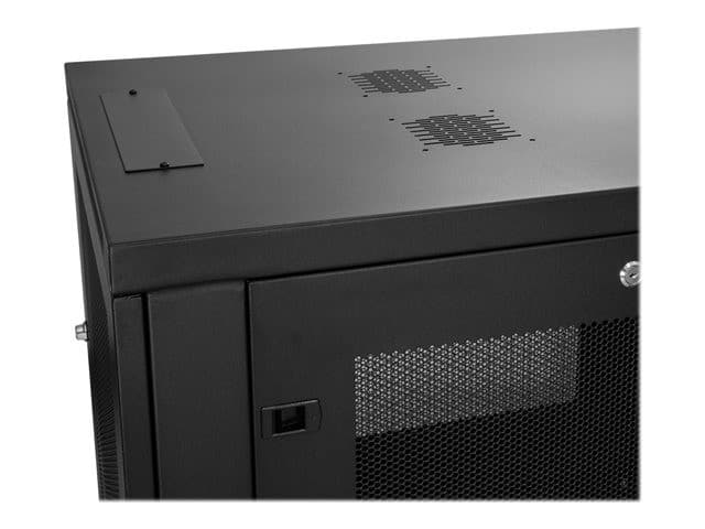 StarTech RK616WALM 6U Wall-Mount Rack Cabinet with Mesh Door - Black - Image 5