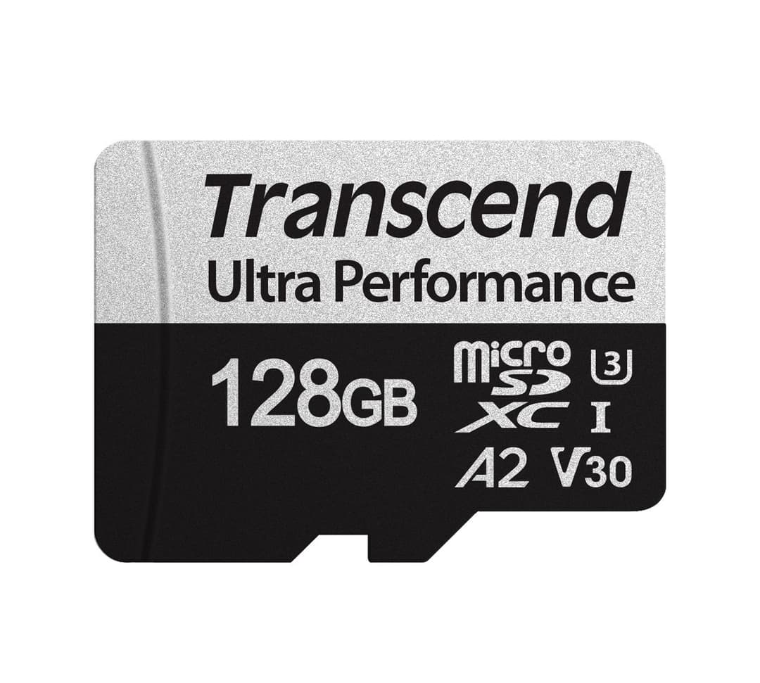 128GB Transcend 340S microSD UHS-I U3 V30 A2 Ultra Performance Memory Card w/Adapter - Image 1