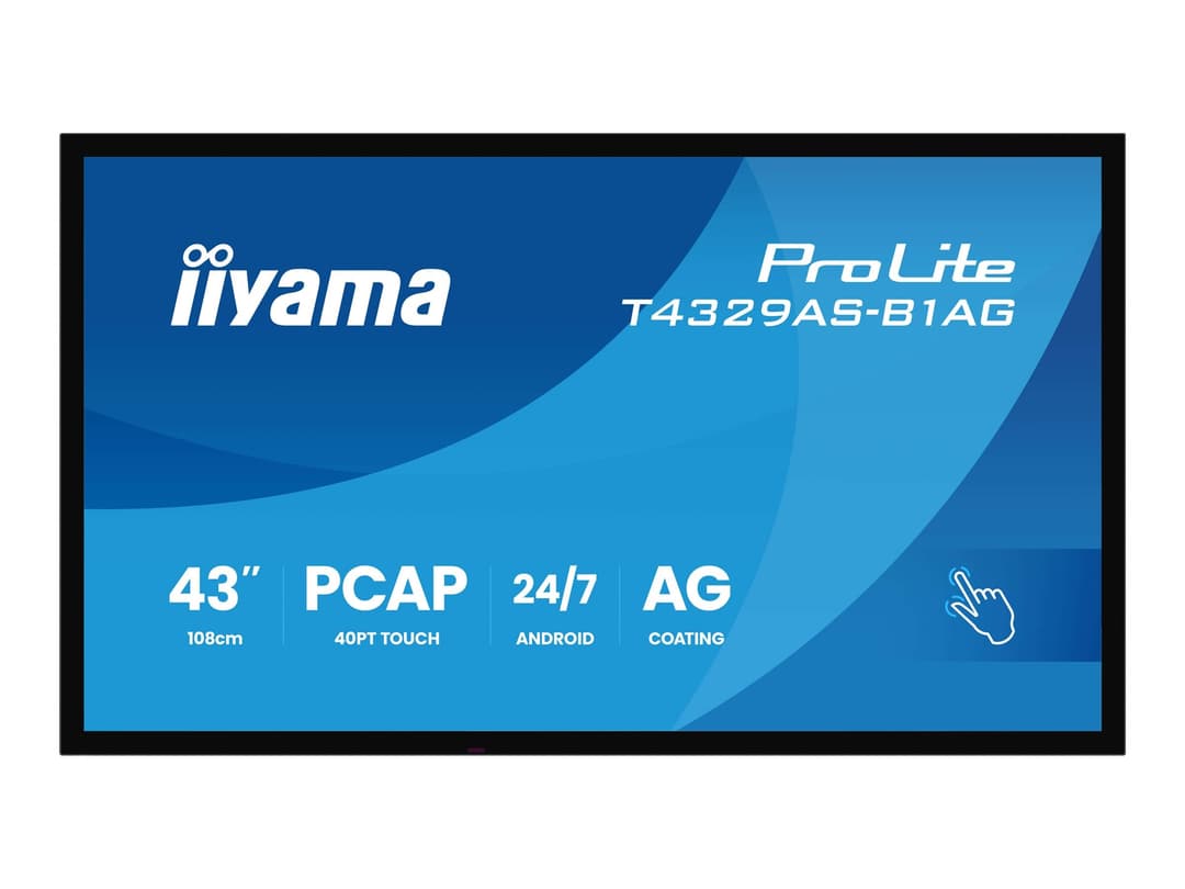 iiyama ProLite T4329AS-B1AG 43" Class (42.5" viewable) LED-backlit LCD display - 4K - for digital signage - Image 1
