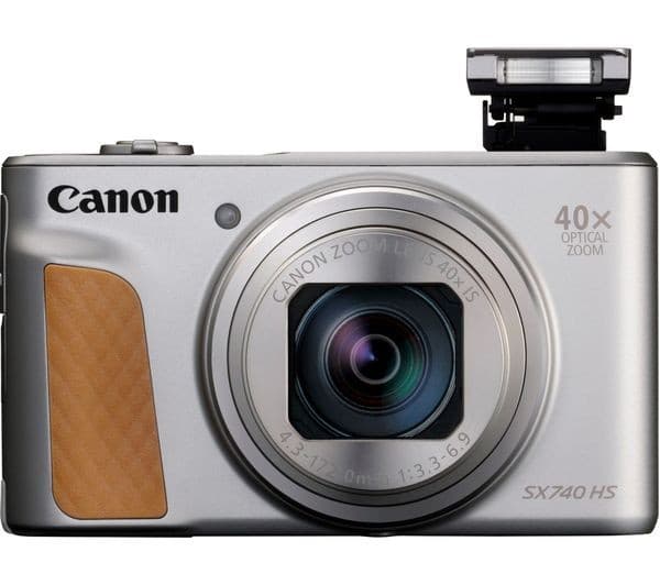 Canon PowerShot SX740 HS Compact Digital Camera with 40x Optical Zoom - Silver