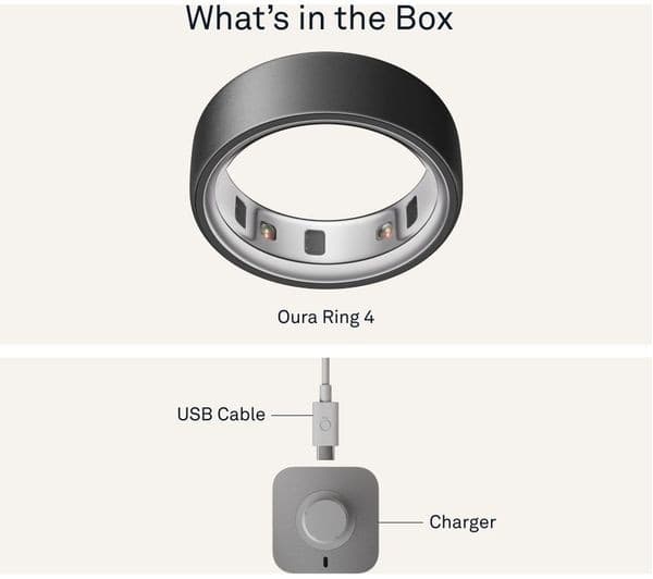 Oura Ring 4 Smart Ring - Stealth, Size 7 - Image 3