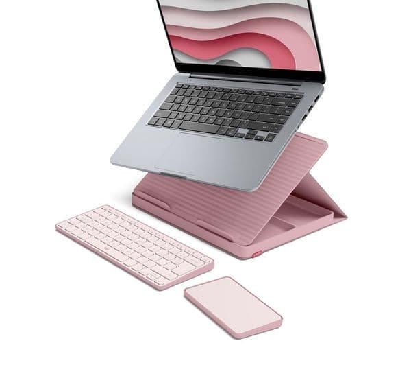 Logitech Casa Pop-up Desk Wireless Keyboard & Touchpad Set - Bohemian Blush