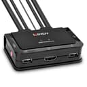 Lindy 2 Port HDMI 4K30, USB 2.0 and Audio Cable KVM Switch thumbnail 1