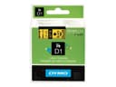 DYMO D1 53718 (S0720980) - label tape - black on yellow - 1 cassette(s) - Roll (2.4 cm x 7 m) thumbnail 2