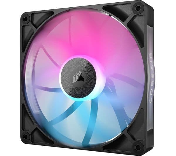 CORSAIR iCUE LINK RX140 RGB 140mm PWM Case Fan Twin Pack Starter Kit with iCUE LINK System Hub Black - Image 2