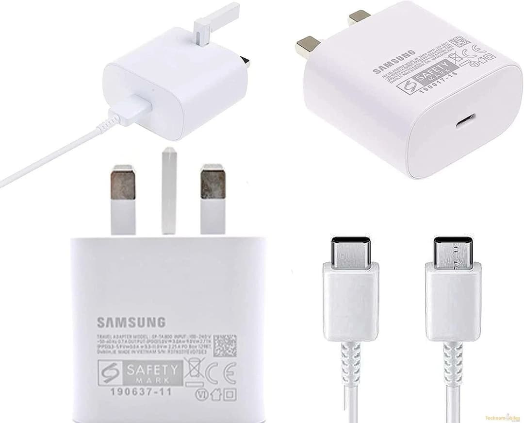 Samsung EP-TA800UBE 25W Super Fast Charging Type C to Type C Wall Charger - White - Image 3